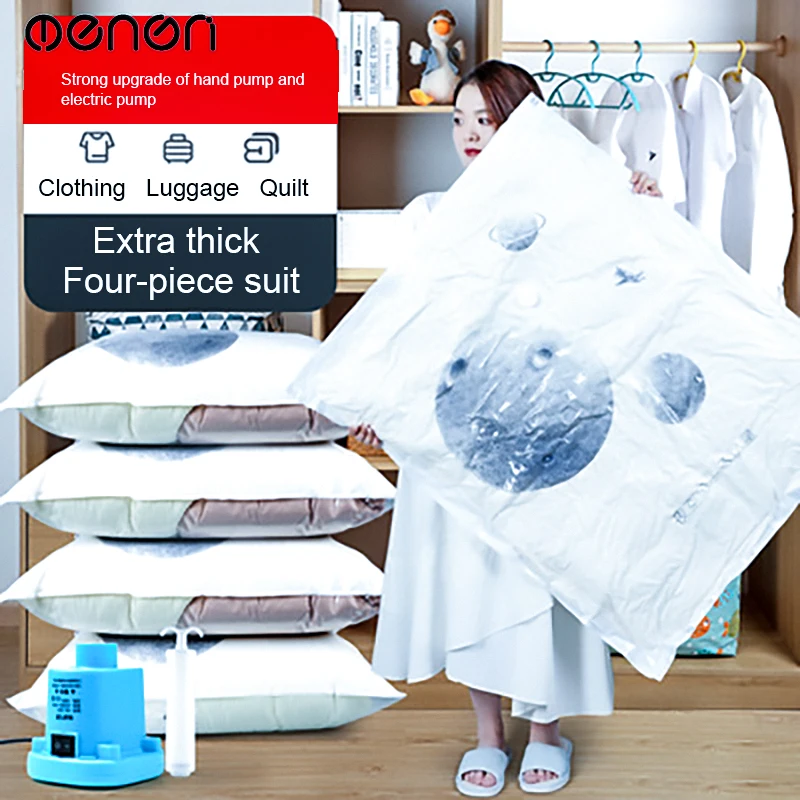 

Vacuum Compression Bag Clothing Storage Travel Suction Quilt Clothing Change Season Sorting Hand Pump Compression Bag LF72001