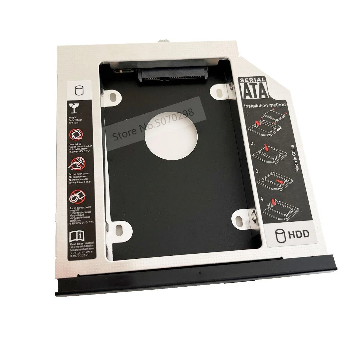 

Bezel Front Cover Faceplate + Bracket 2nd SATA 3.0 2.5" Hard Drive HDD SSD Optical Caddy for Lenovo ThinkPad L430 L530