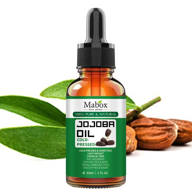 

30ml Body Massage Oil Jojoba Oil Moisturizer Skin Hair Nails Essential Oil Hair Care Strengthen Hair Follicles Nourishes Skin