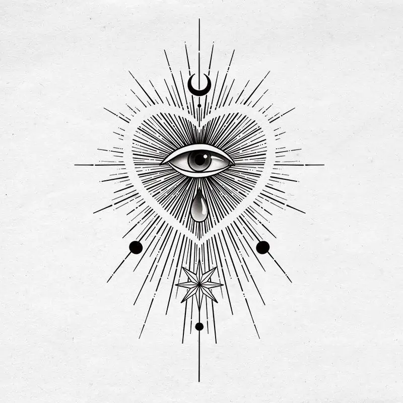 

Загадочная временная татуировка, наклейка s Eye, сексуальное сердце, татуировка, геометрия, татуировка, милый карнавал, дешевые товары, искусство, наклейка
