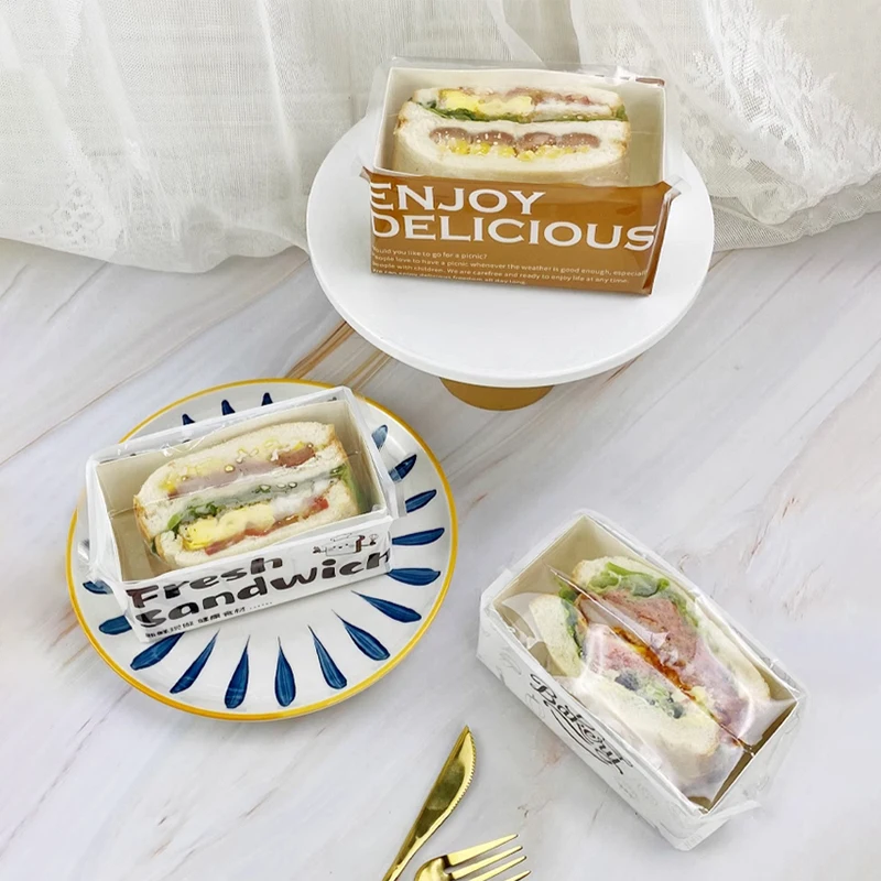 50 шт. прозрачный ПЭТ-мешок домашний сэндвич-хлеб тост гамбургские пакеты для