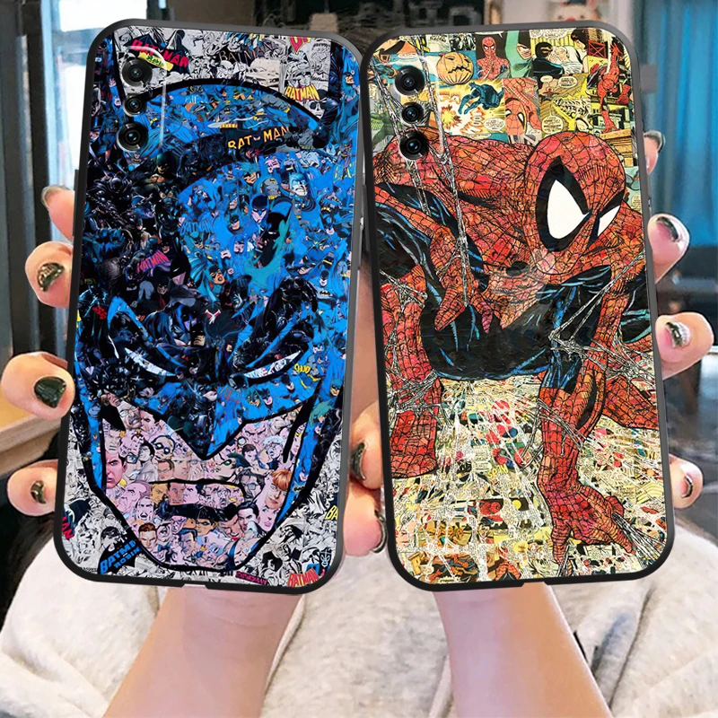 

Marvel Comics Phone Case For Xiaomi Note 10 Pro Lite 10S 10 Pro Lite 11 Pro Lite Ultra ShockProof Original Soft TPU