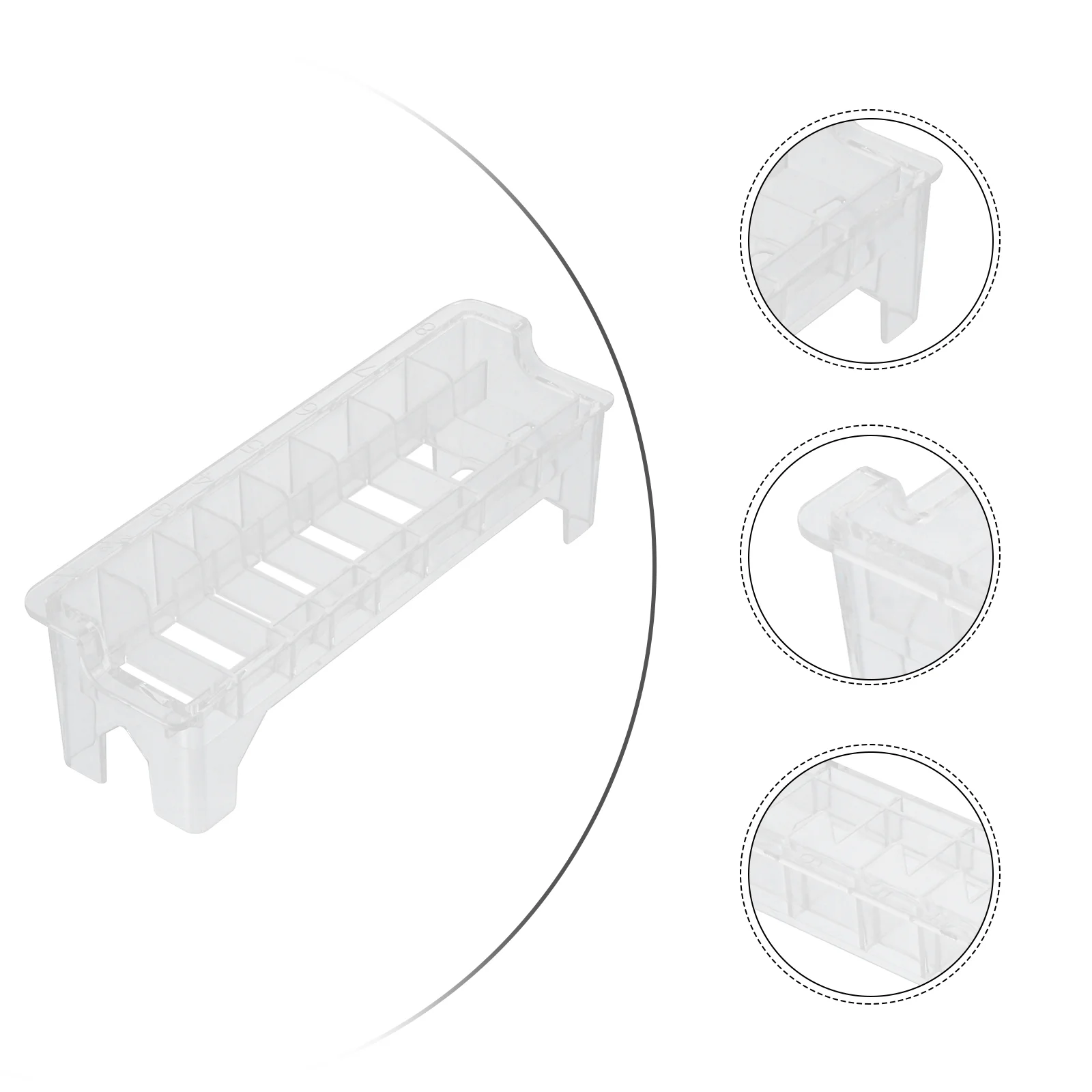 

Comb Clipper Box Hair Organizer Storage Holder Guide Limit Case Guard Barber Cutting Guardsrectangular Base Electric Container