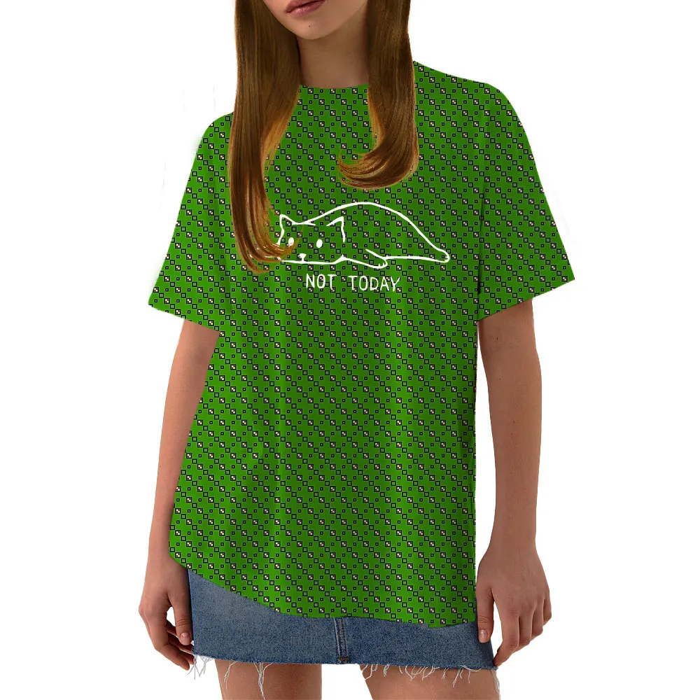 Женская футболка с коротким рукавом принтом букв и радуги |