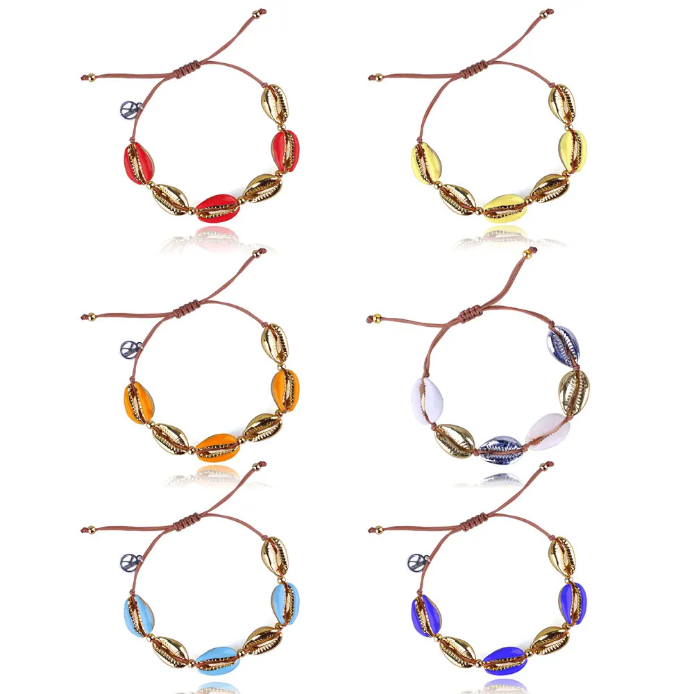 

KELITCH браслеты с натуральным корпусом, Золотой корпус, бусины-коври, регулируемый браслет дружбы, модные ювелирные изделия, женские браслеты,...