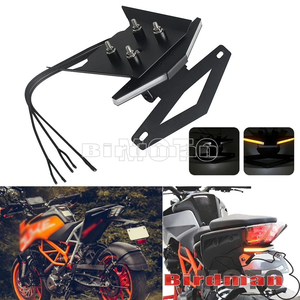 390 голый держатель заднего номерного знака велосипеда Задний сигнал поворота