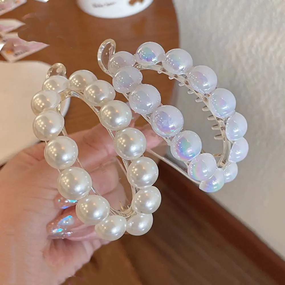 

Women's Hairgrip Transparent Girls Gift Acrylic Korean Style Barrette Pearl Hair Claw Pearl Hair Clip Hair Holder