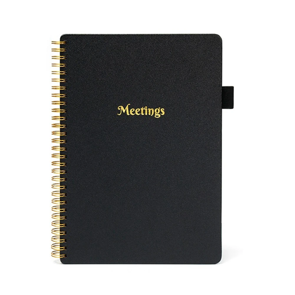 

Notebooks Agendas Planner Meeting Record Book Business Meeting Office Notebook Student Meeting Notebook Black