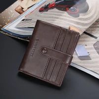 2022 new short fashion wallets men slim business purse vintage leather multi bits credit card holder small money wallet for men