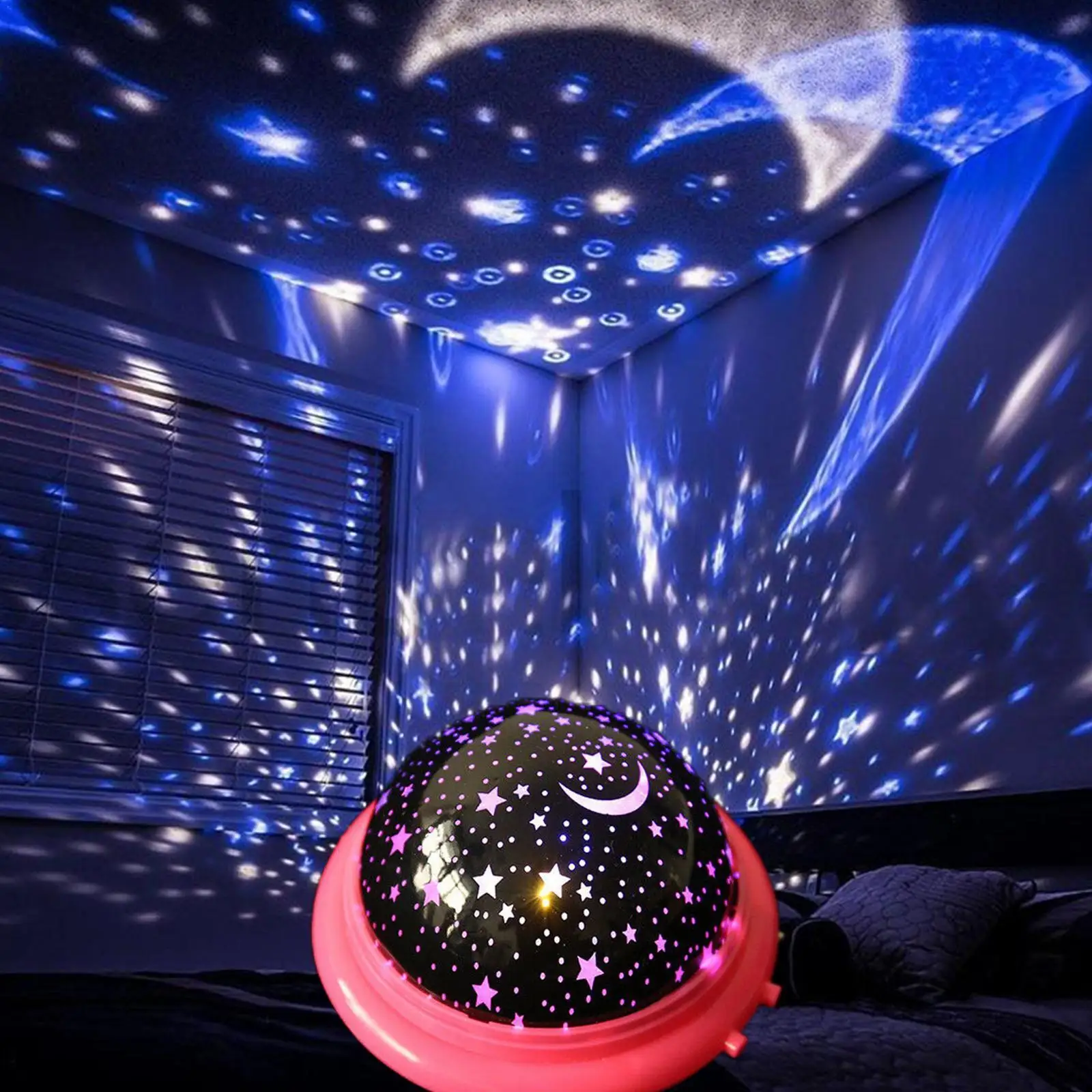 

Вращающийся проектор носветильник света с мерцанием Звездная ночь проекция сна романтическая детская лампа Светодиодная лампа настроение Ba D6n1