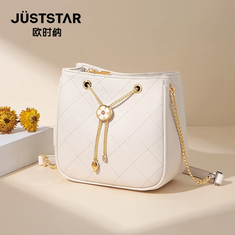 

Высокое качество Роскошный бренд оригинальный Osina Bucket 2023 новая мода белая цепочка женская большая емкость Lingge на одно плечо