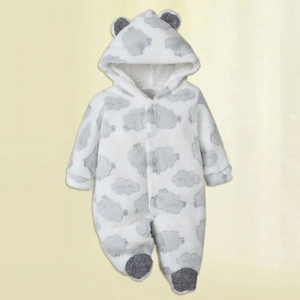 

Good Attractive Ultra-thick Fade-resistant Sheep Print Toddler Warm Jumpsuit for Outdoor Baby Romper Baby Jumpsuit