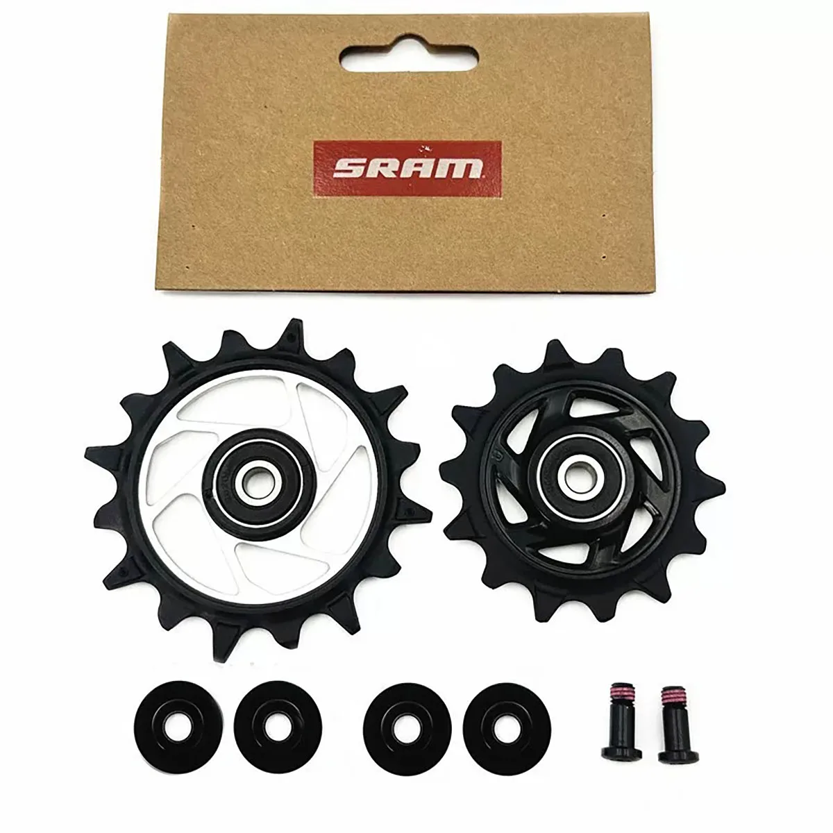 Фото Комплект роликов SRAM XX SL T-Type 11.7518.104.006 |   Волшебное колесо с антиблокировочной системой |   Верхний шкив 14T и нижний шкив 16T |   Стальные подшипники |   AXS №3