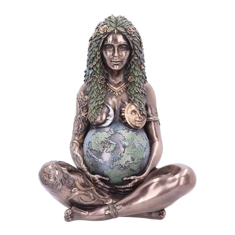 

Creative Resin Statue of The Earth Victory Goddess Mother Woman Sculpture Ornaments Living Room Home Decoration Desktop Figurine