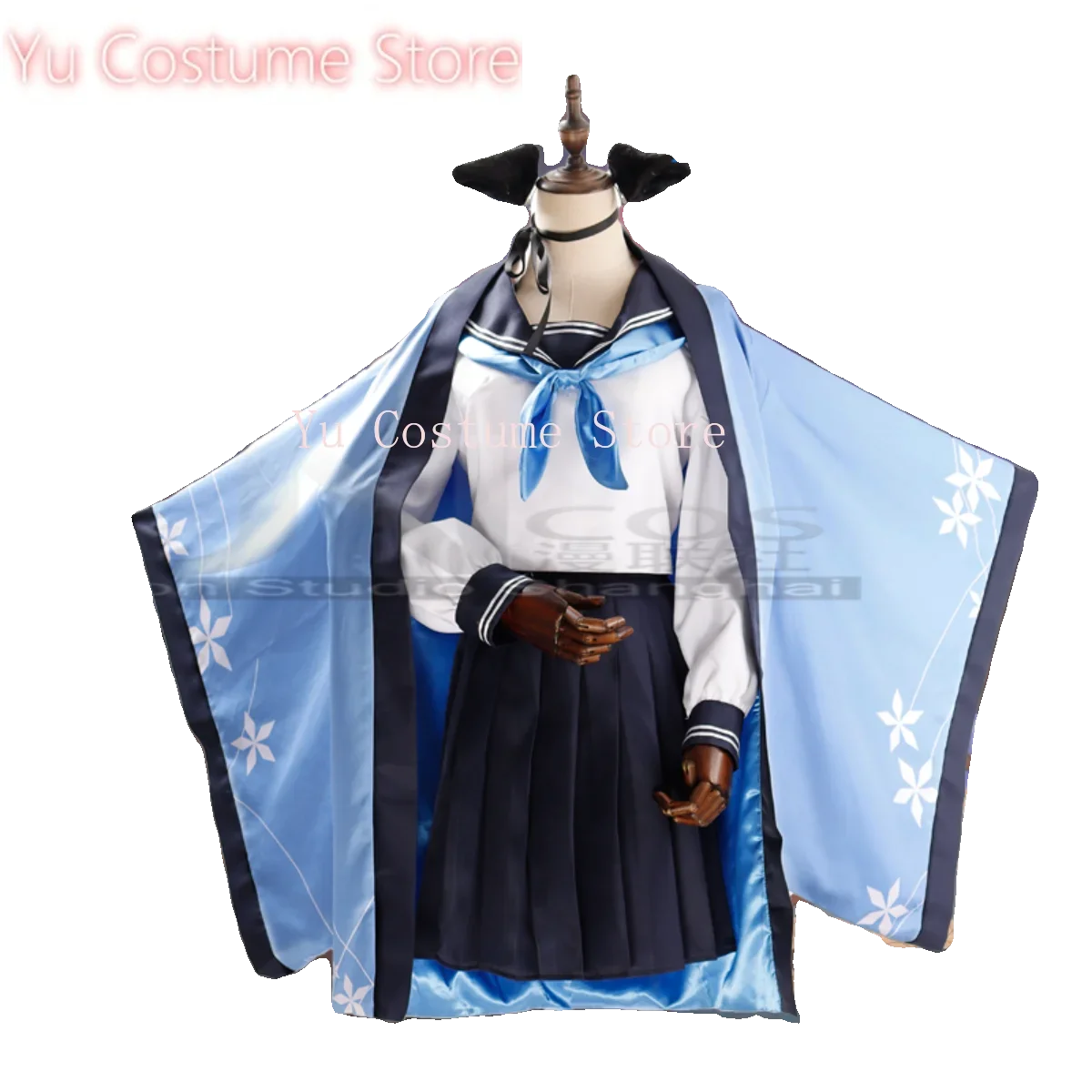 Yu костюм синий архив Kiryuu Kikyou кимоно косплей Cos Game аниме вечерние униформа