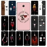 maiyaca coffee wine cup phone case for redmi note 8 7 9 4 6 pro max t x 5a 3 10 lite pro