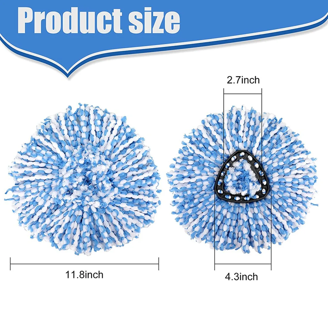

4 шт., сменные насадки для швабры, совместимые с двойной системой