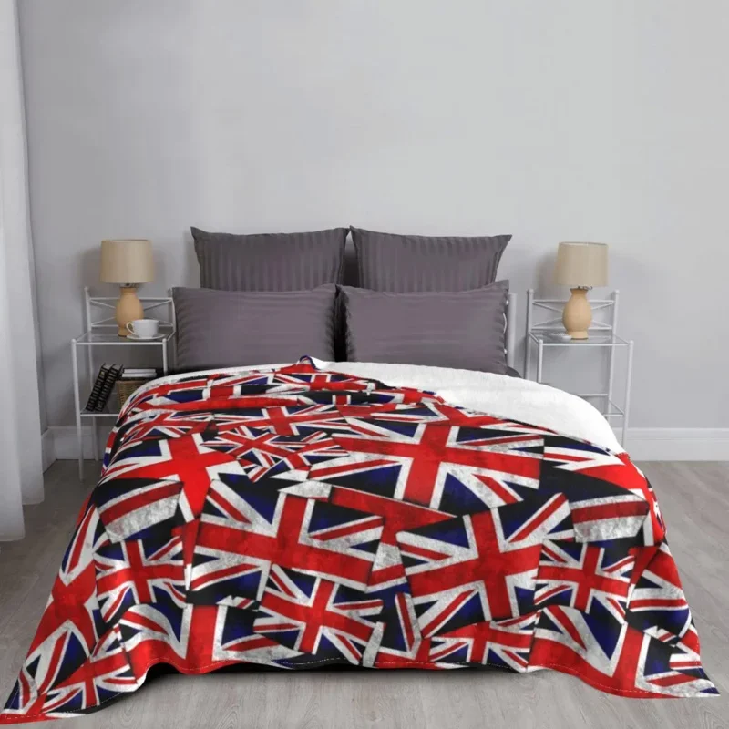 

Union Jack British England UK Flag Blanket Flannel Spring Autumn Multi-Function Warm Throw Blankets For Sofa Travel Bedspread