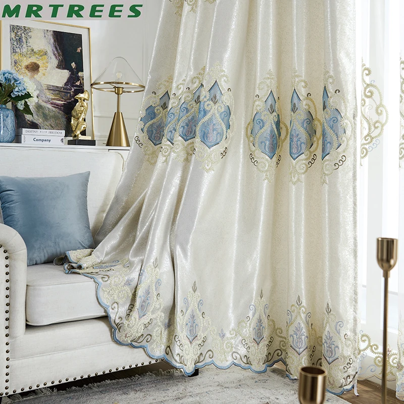 

European Style Blackout Curtains For Living Room Window Curtains for Bedroom Cortinas Fabrics Ready Made Finished Drapes Blinds