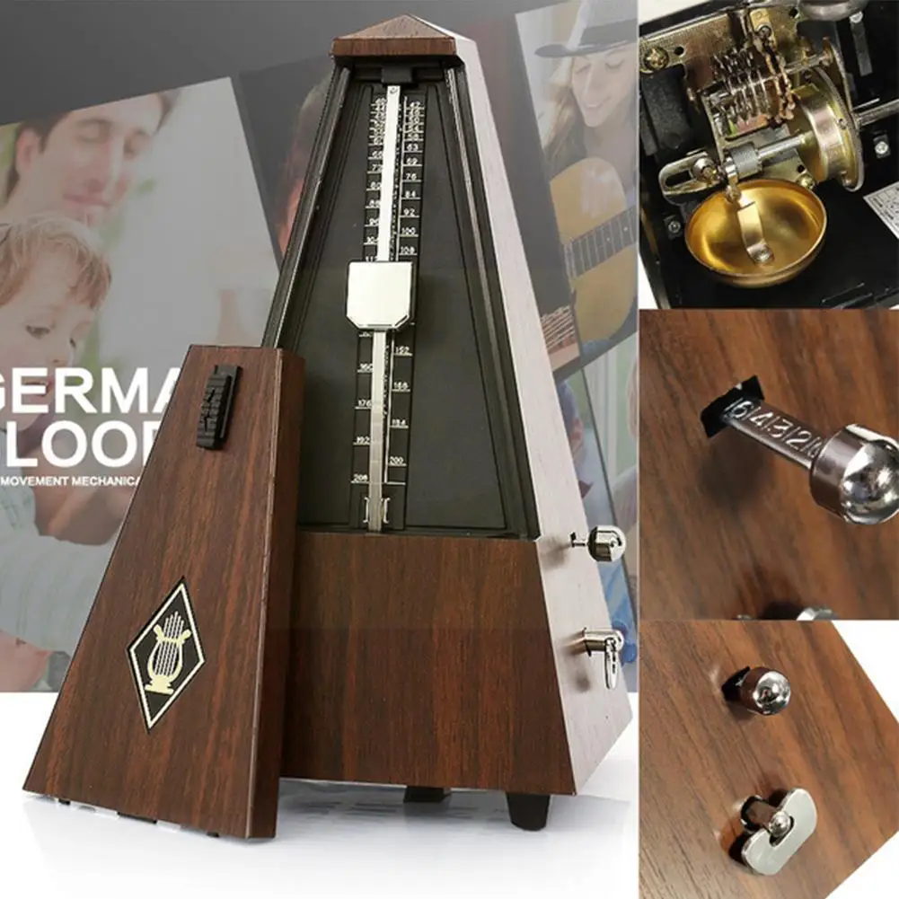 

Vintage Style Mechanical Metronome Guitar Piano Violin Spring Mechanism Instrument Timer Music Zither Musical Precision V3v1