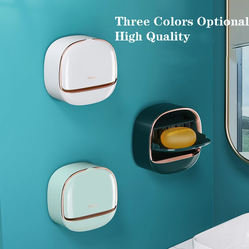 

2021 Искусственные пластиковые держатели для мыла, настенные креативные двухуровневые дренажные средства для хранения мыла