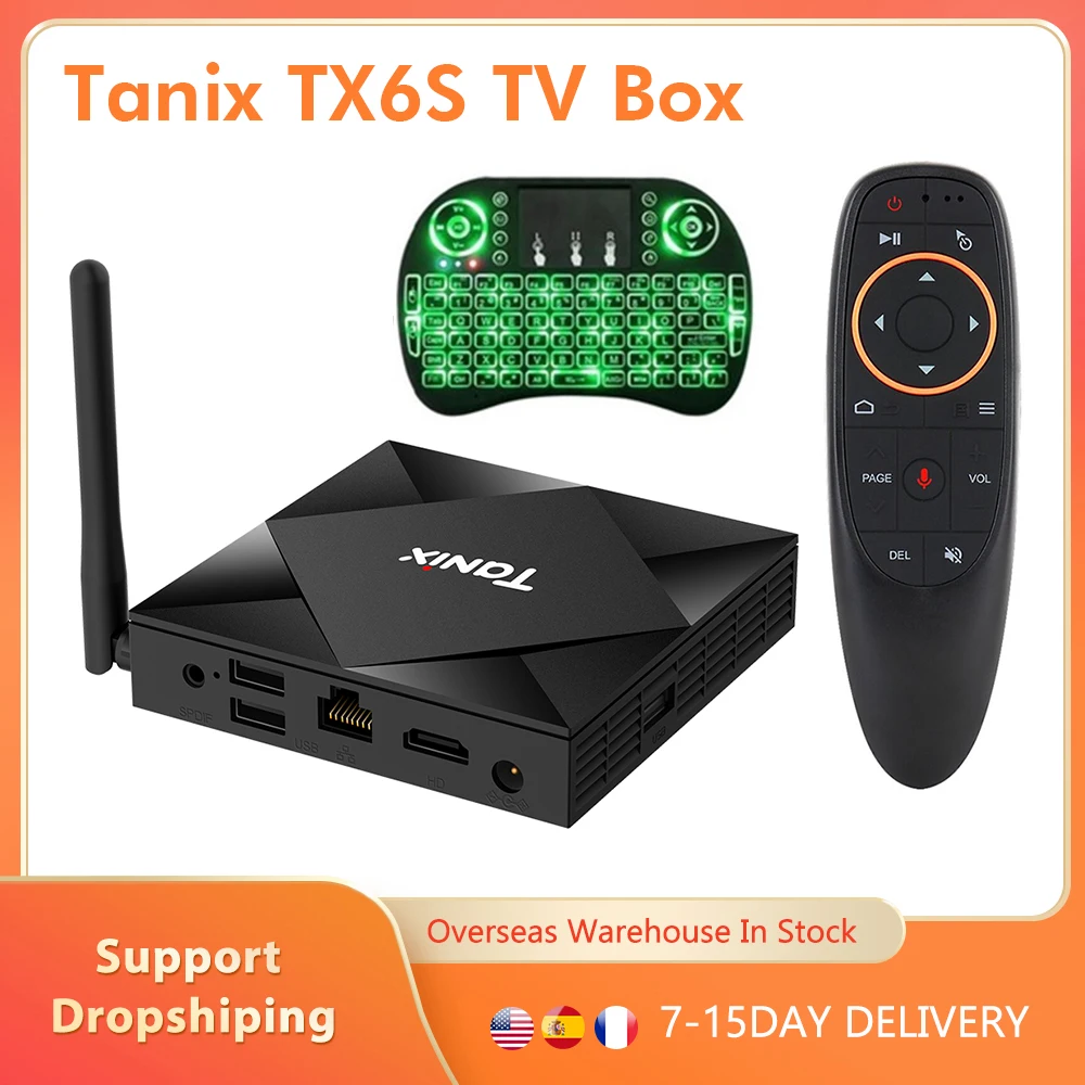 ТВ-приставка Tanix TX6S Android 10 0 4 + 32/64 ГБ Allwinner H616 ядра H.265 4K |