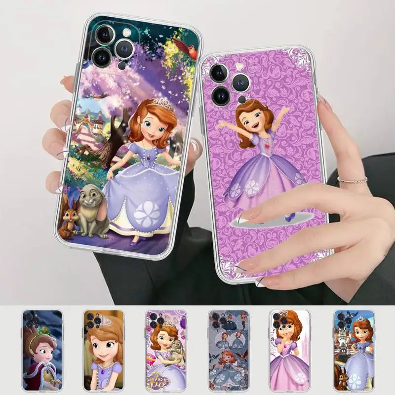

Disney Sofia the First Phone Case For iPhone 14 13 12 Mini 11 Pro XS Max X XR SE 6 7 8 Plus Soft Silicone Cover