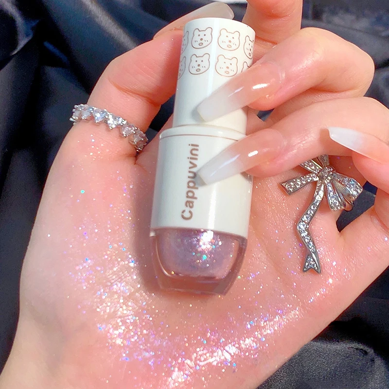 

6 Colors Glitter Liquid Eyeshadow Highlighter Waterproof Pearlescent Shiny Eye Shadow Sequins Lying Silkworm Makeup Cosmetic