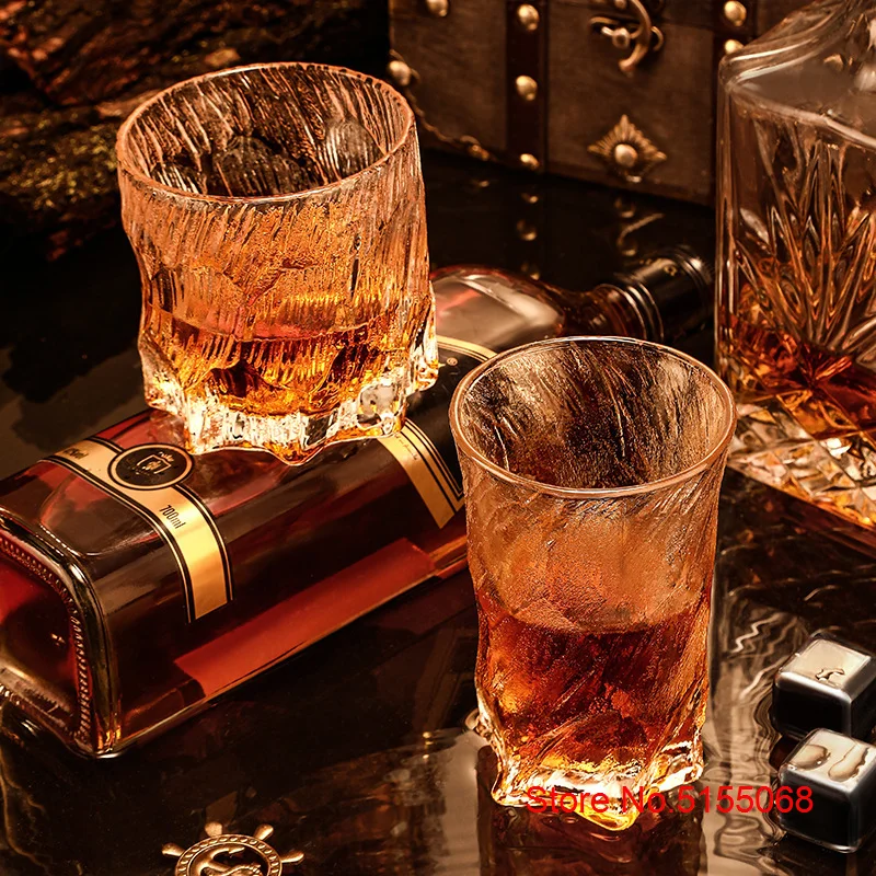 Glacier Старомодное Стекло для виски матовая поверхность льда бокалы винной скалы