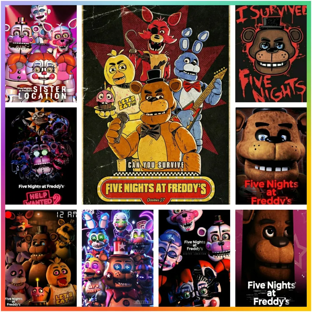 MINISO FNAF F-Five N-Nights At F-Freddys Game Искусственная мозаика Алмазная картина Вышивка