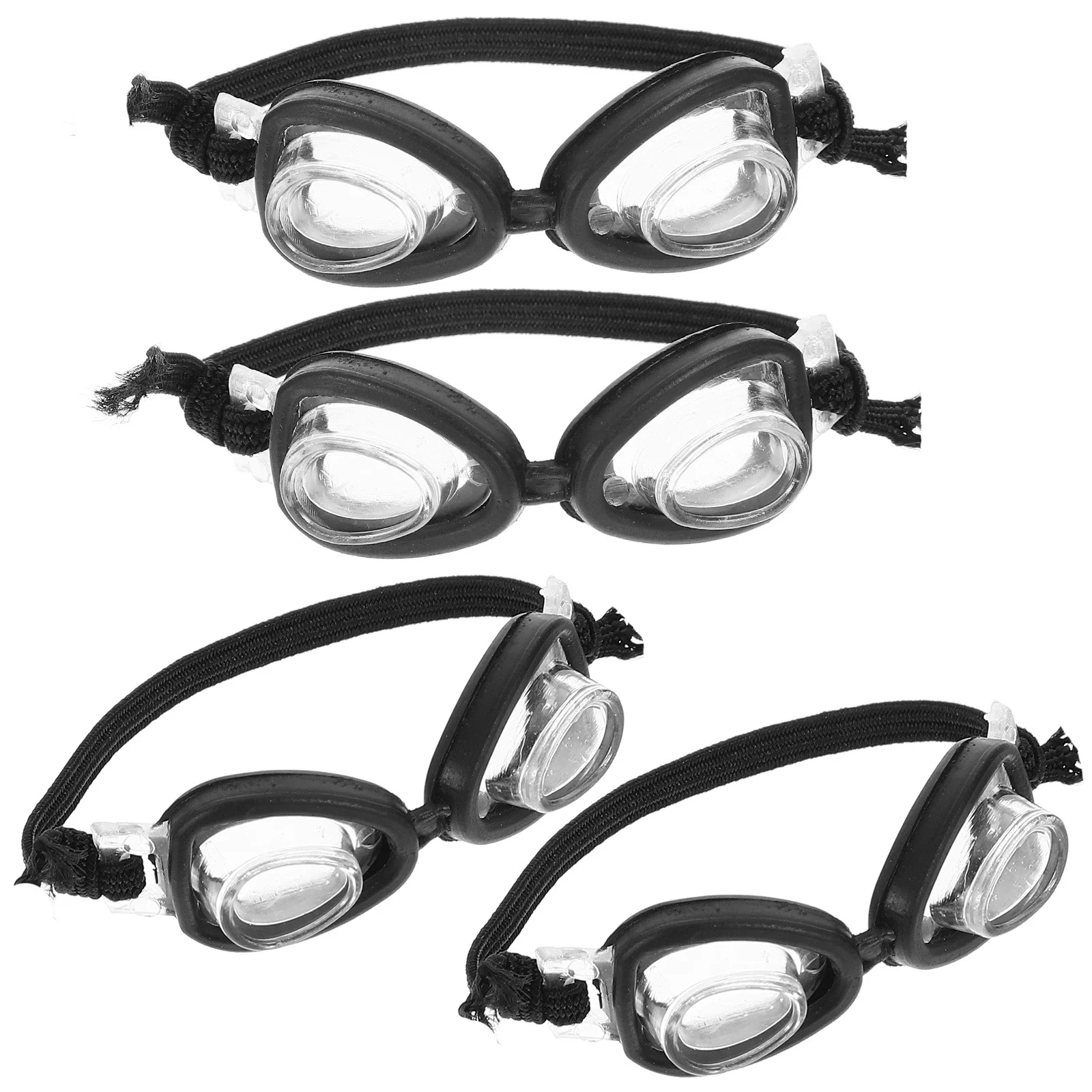 

4pcs Mini Swimming Goggles Glasses Dress Up Eyewear Photo Props