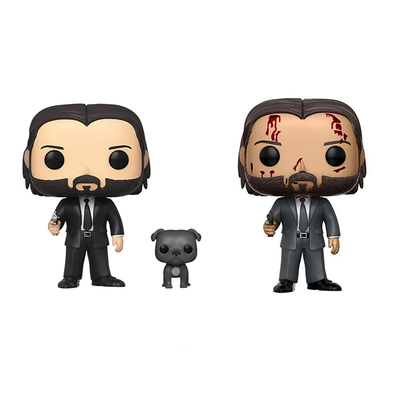 

John Wick 3 Pop Figures John Wick With Dog Anime Figures #580 Figure 387 Figurine Pvc Model Sculpture Collection Dolls Ornament