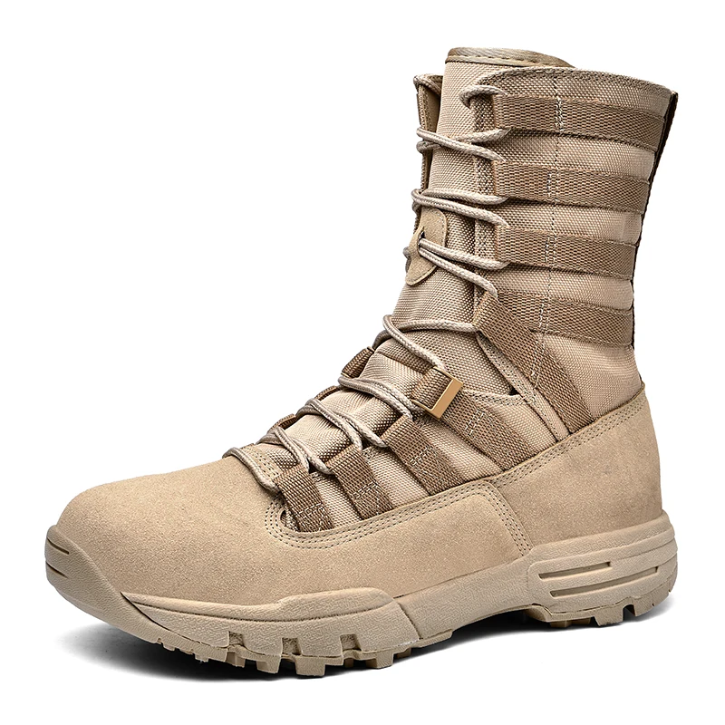 Botas Militares de camuflaje para hombre, zapatos de trabajo tácticos de combate, transpirables para jungla, senderismo, caza, novedad