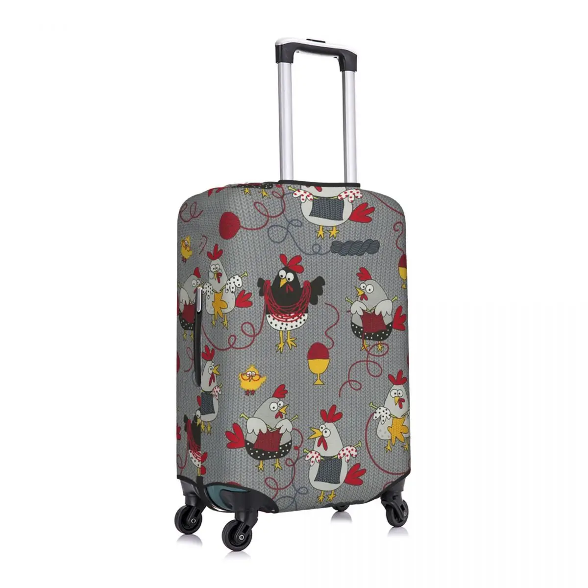 

Chicken Knitted Sweater Luggage Cover Spandex Suitcase Protector Fits 19-21 Inch