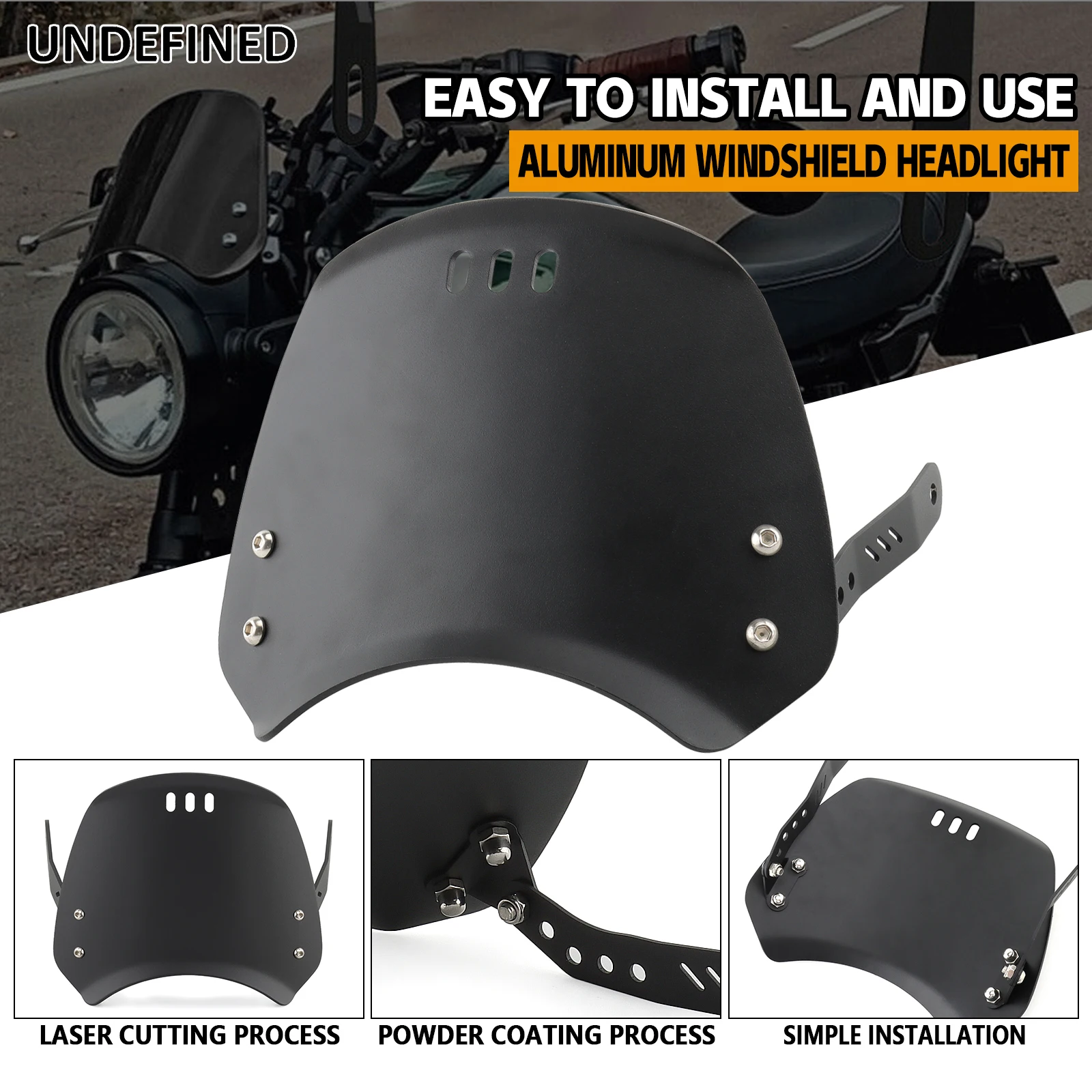 

For Harley Yamaha Kawasaki Honda Sportster XL883 1200 Honda Suzuki Universal Vintage Windscreen Windshield Wind Deflector Cover