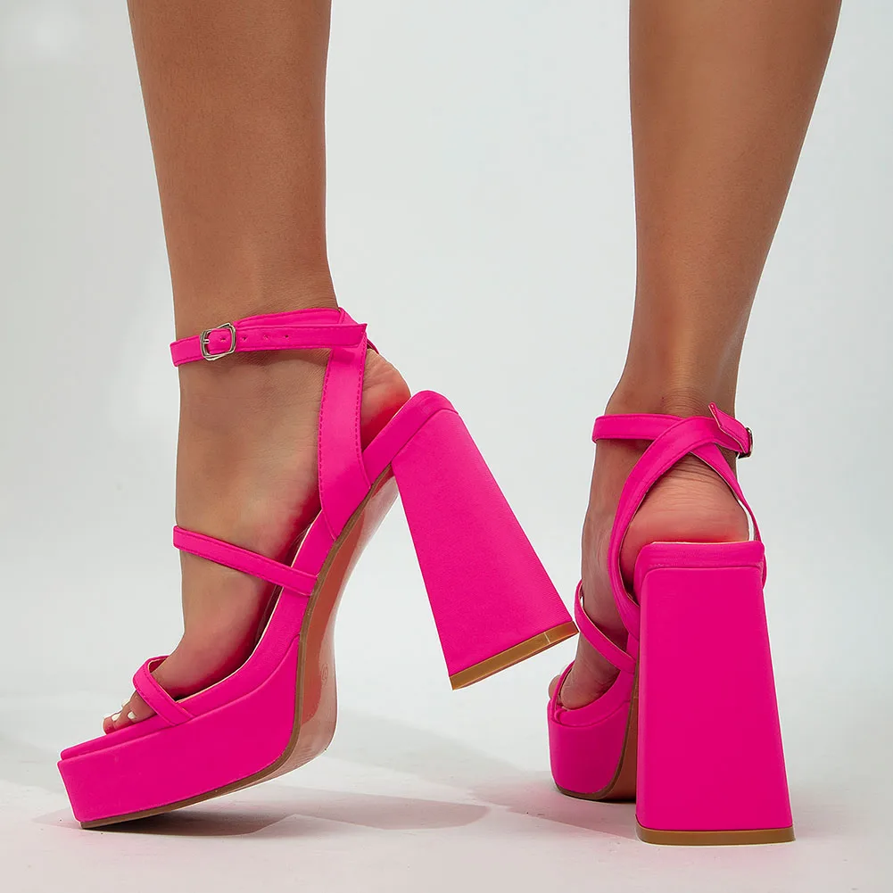 KarinLuna Platform High Heels Women Sandals 2023 Brand New Spring Summer Fashion Office Lady Women Shoes Sandals Walking Comfy