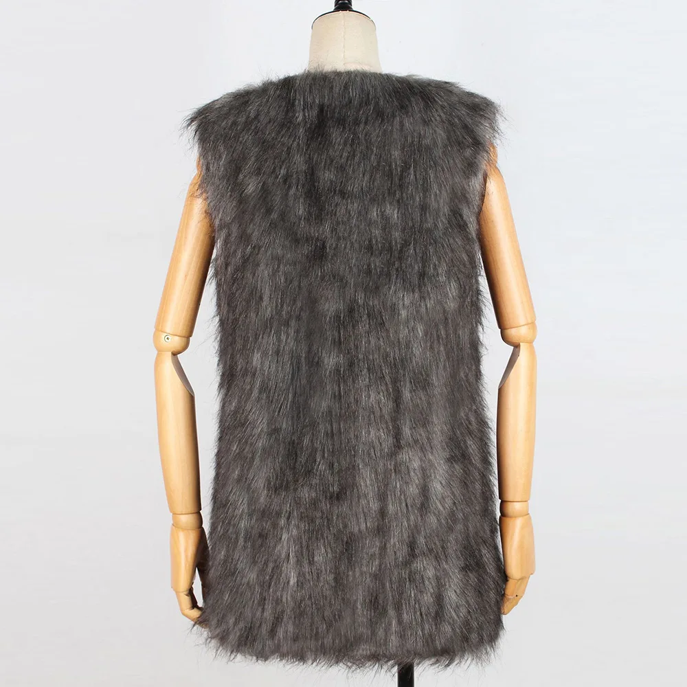 Women's Fur Vest Autumn and Winter Imitation Fur Sleeveless Top Vest for Women Faux Fur Coat