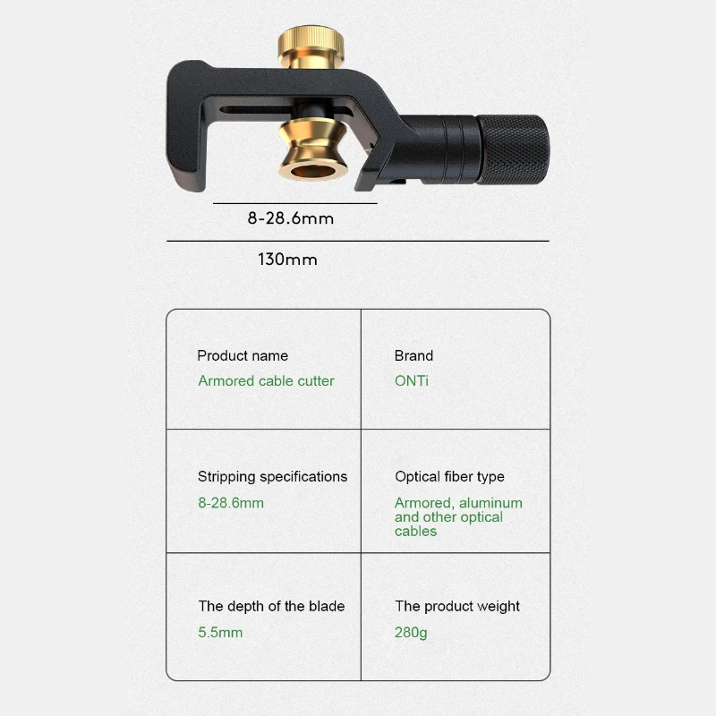 ACS-2 Armored Cable Cutter 4-10mm/8-28.6mm Optical Wire Slitter Longitudinal Wire Stripper Knife Fiber Optic Stripping Tool FTTH