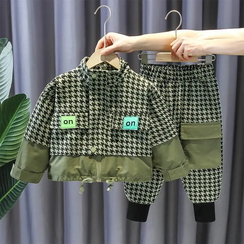 Children's Clothing Boys Spring Clothing Two-Piece Set 2022New Boyish Look Children's Spring and Autumn Fashionable Clothes Suit