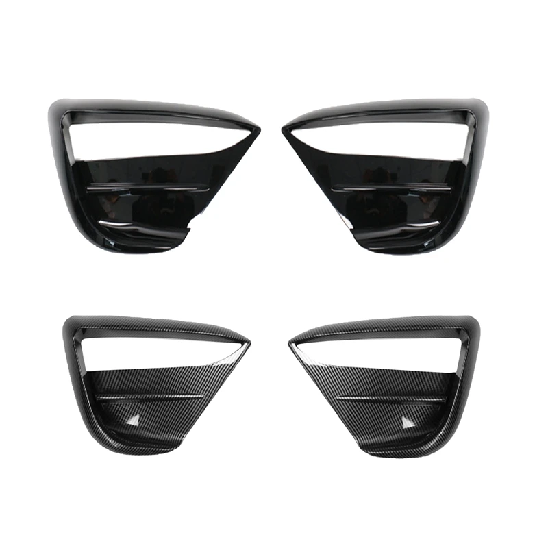 

2Pcs Car Front Blade Trim Light Eyebrow Wind Knife Bumper Cover Sticker Fit For Tesla Model Y