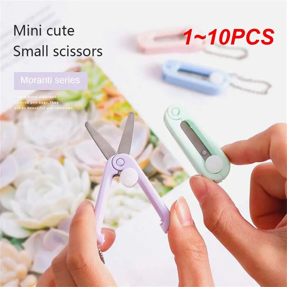 

1~10PCS Mini Tool Fold Slicer Morandi Safety Universal Adjustable Home Scissors Multifunction Portable Mini Tool