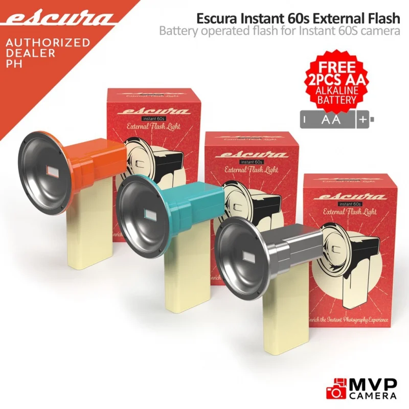 

Камера esкура Instant 60s с внешней вспышкой Оранжевый Синий Серебристый MVP