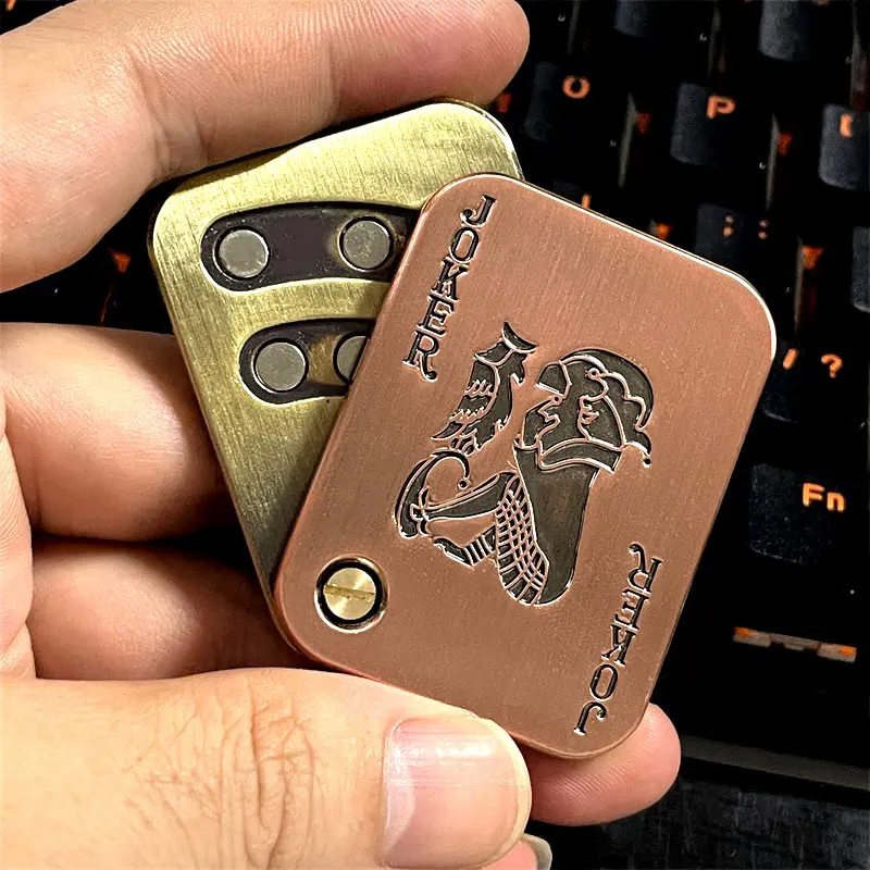 Фиджет-слайдер металлическая карточка для покера снятия стресса и расслабления