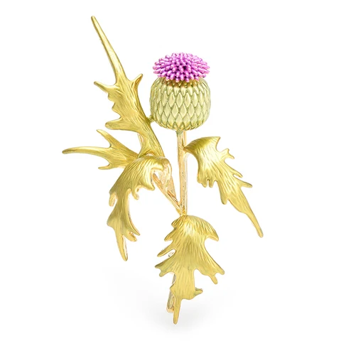 Эмалевые цветочные броши