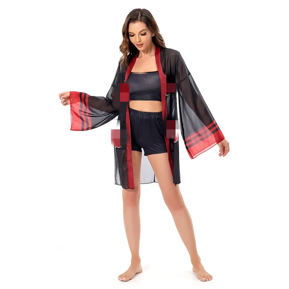 Купальник Akatsuki плащ костюм для косплея купальник-тройка костюмы Хэллоуина