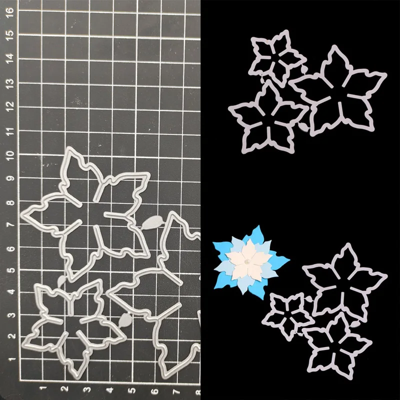 

Flowers Metal Cutting Dies Stencil Scrapbook Diy Album Stamp Paper Card Embossing Decor Craft Knife Mould