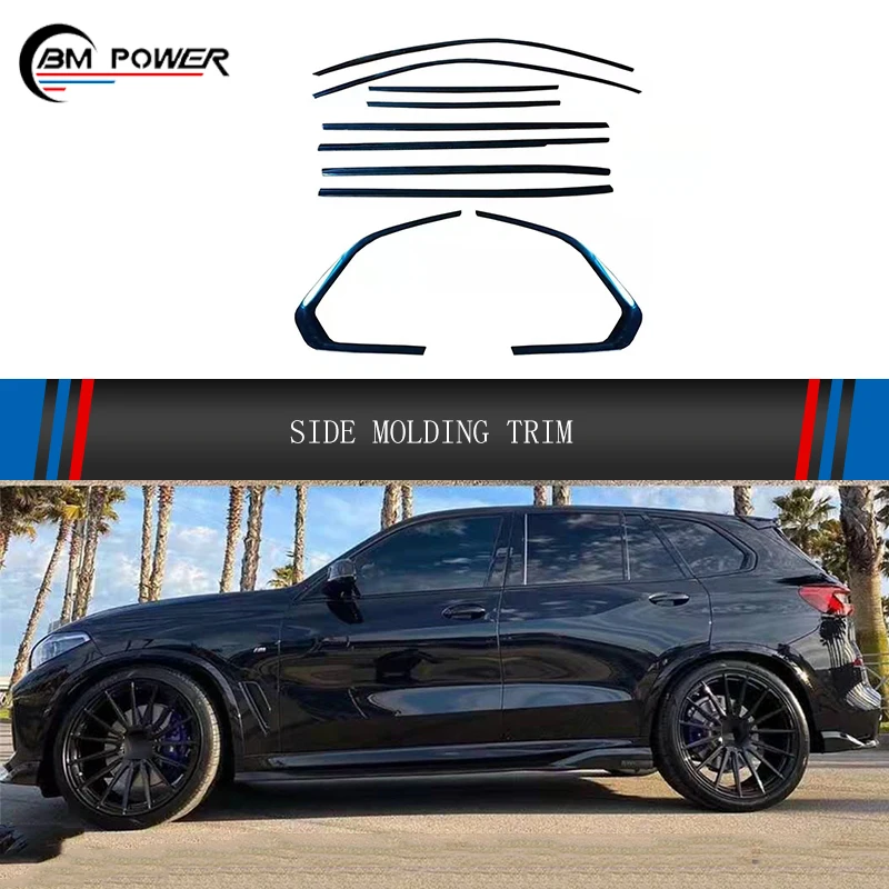 

Auto Car Body Decorative Strip Molding Trim Frame Cover For BM X5 G05 Window Bright Black Exterior trim Patch