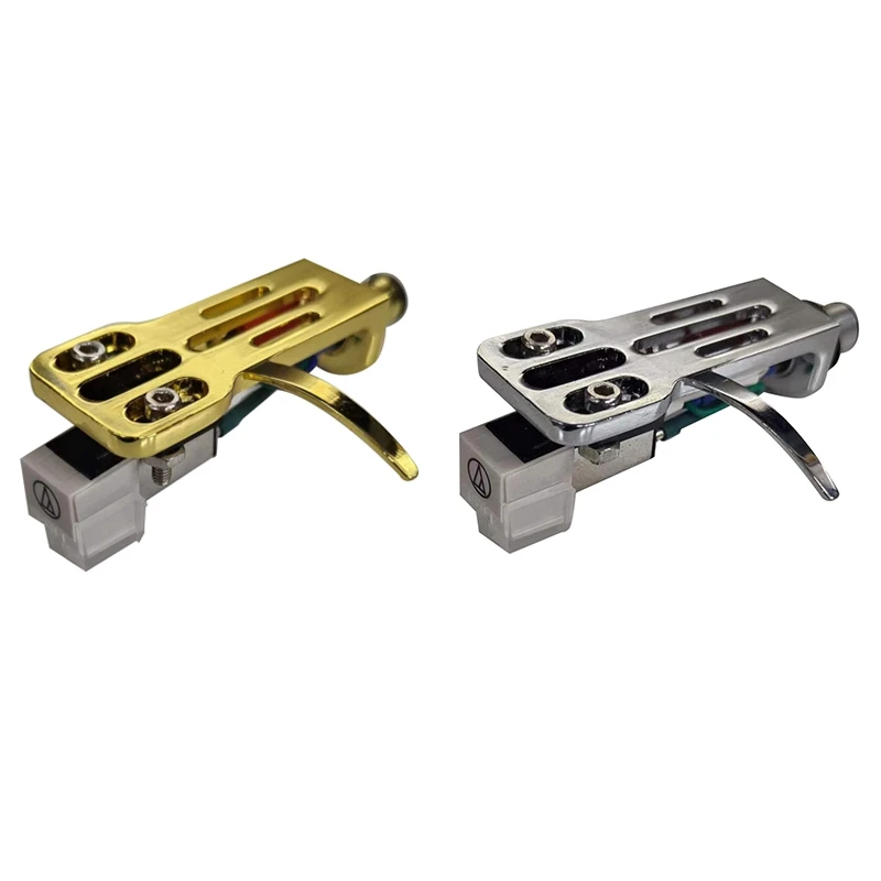 AT3600L Moving Magnetic Cartridge Stylus Headshell Connect Kit Easy To Use For LP Vinyl Record Player Turntable Phonograph Gold
