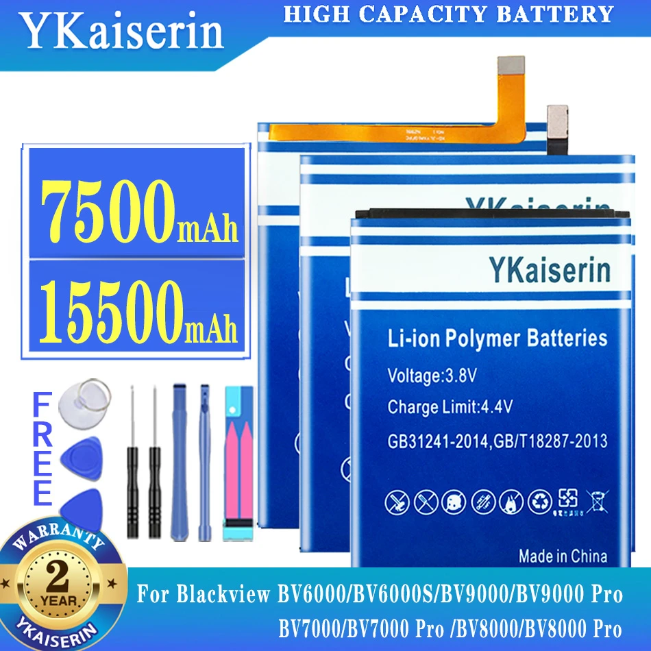 Аккумуляторная батарея ykaisin для Blackview BV6000 BV6000S BV7000 BV8000 BV9000 Pro | Мобильные телефоны и