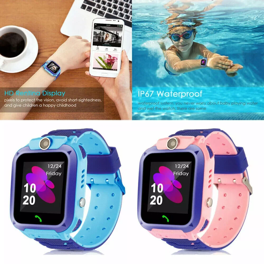 

Kids Smart Watch SOS Phone Watch Support Sim Card Camera Waterproof Smartwatch Boys Girls Sports Bracelet for Android ios